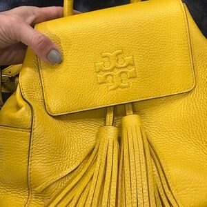 Tory Burch Vibrant Yellow Leather Backpack